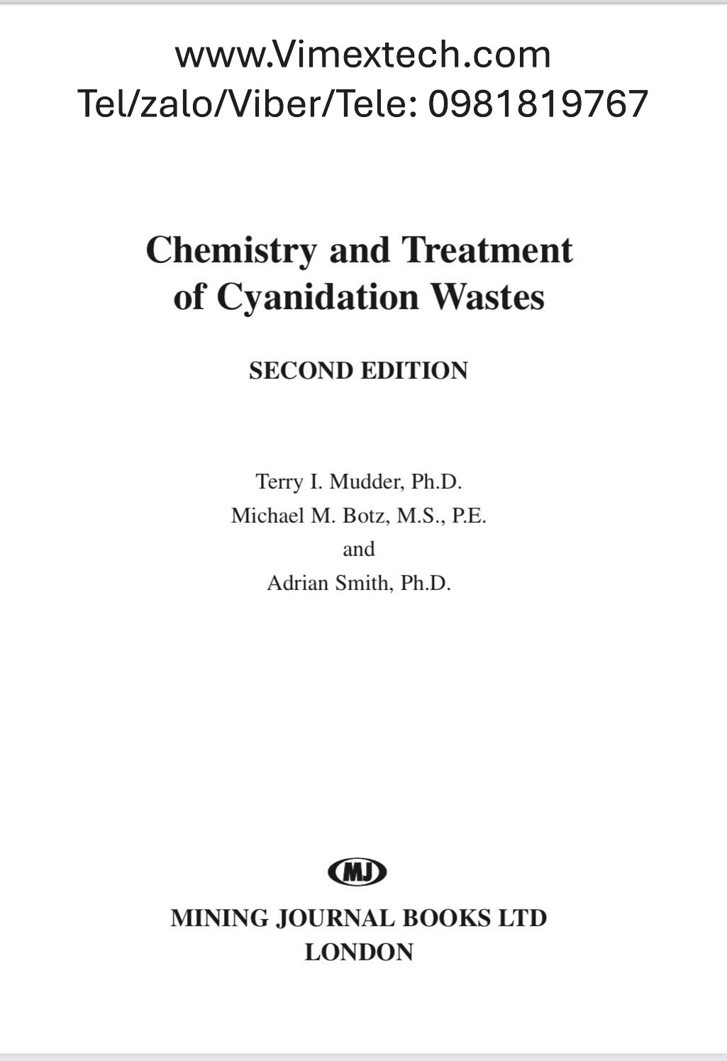 Phân tích độc tính của xyanua và các hợp chất của nó để xây dựng phương án xử lý nước thải và chất thải sau tách vàng từ quặng
