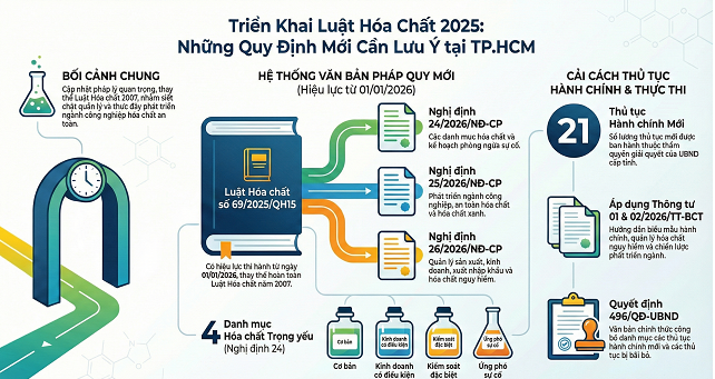 Triển Khai Các Quy Định Mới Hướng Dẫn Thi Hành Luật Hóa Chất Năm 2025 tại Thành phố Hồ Chí Minh