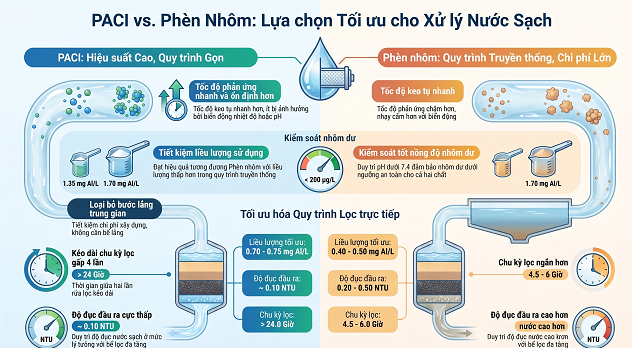 So sánh Hiệu quả giữa Poly-aluminium Chloride (PACl) và Nhôm Sulphat trong Quy mô Công nghiệp tại Nhà máy Xử lý Nước