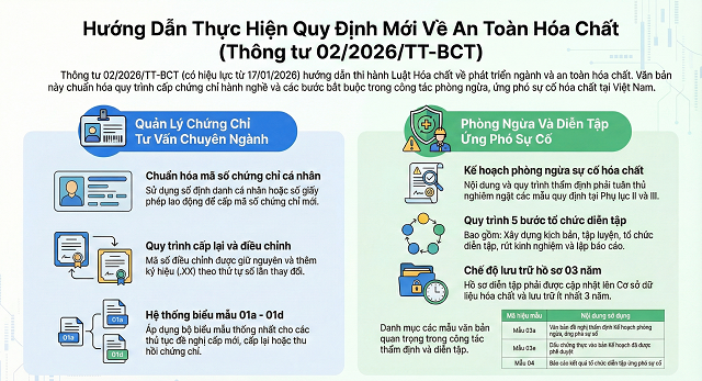 Tóm Tắt Thông Tư 02/2026/TT-BCT về Thi Hành Luật Hóa Chất ngày 17/01/2026