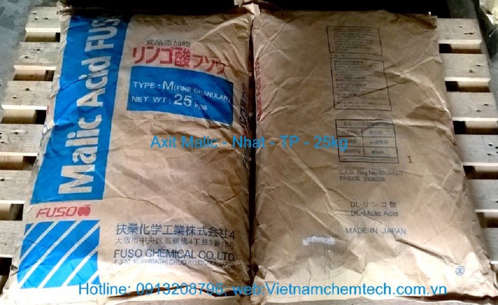AXIT MALIC (C₄H₆O₅) - Nhật - TP- 25kg- Tính chất hóa lý, ứng dụng của nó.