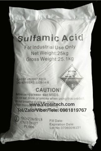 Axit Sulphamic (H₃NSO₃) - TQ - CN - 25kg - Tính chất hóa lý và các ứng dụng trong công nghiệp