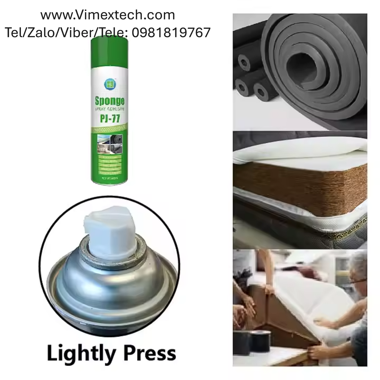 Bình xịt keo dán đa năng (High Performance Spray Adhesive) PJ77 - 600ml/Chai