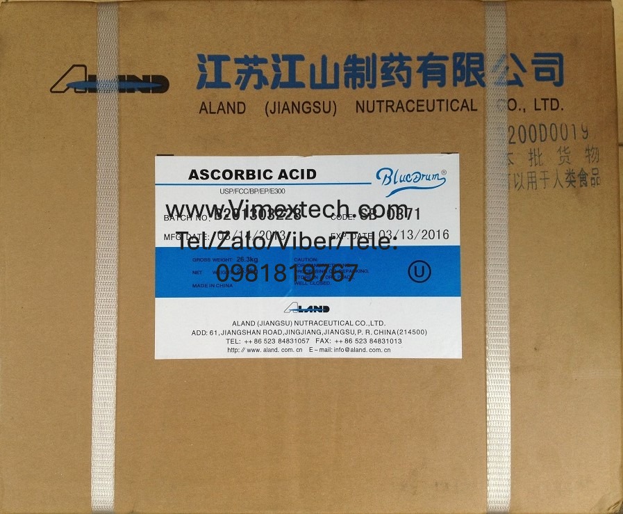 Axit Ascorbic - VitaminC - TQ - Dược dụng - 25kg - Tính chất hóa lý và ứng dụng