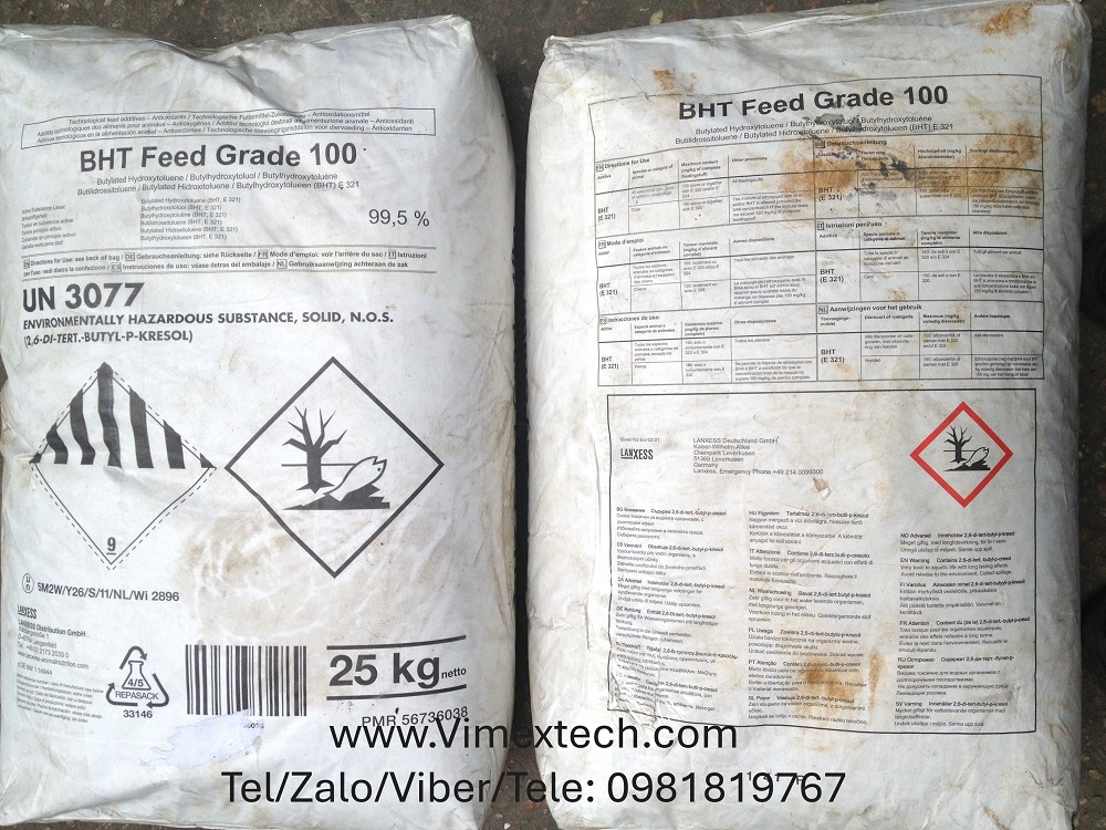 BHT (Butylated Hydroxytoluene) - Mỹ - Thực phẩm - 25kg -tính chất hóa lý và ứng dụng của nó