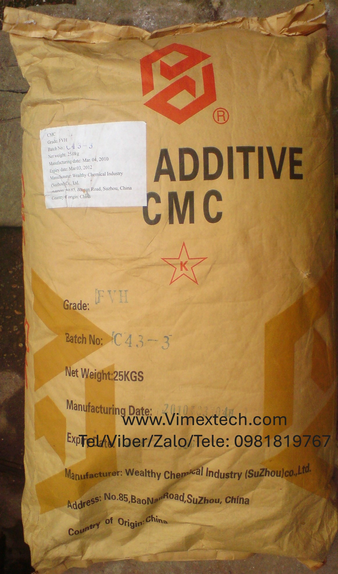 CMC "ngọt"-Thực phẩm-Trung quốc-25kg - Chi tiết định lượng cho các ngành thực phẩm