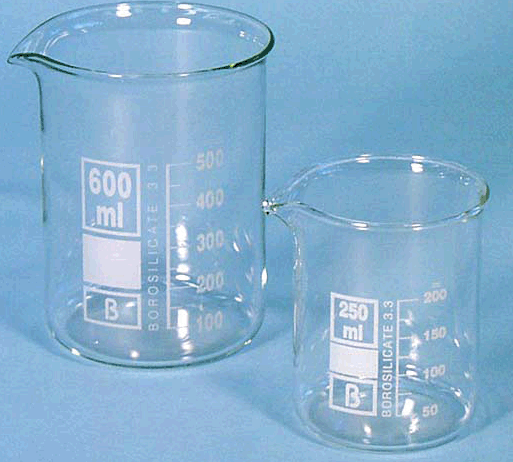 Cốc đốt thủy tinh chịu nhiệt 50ml, 100ml, 250ml, 500ml, 1L, 2L, 5L