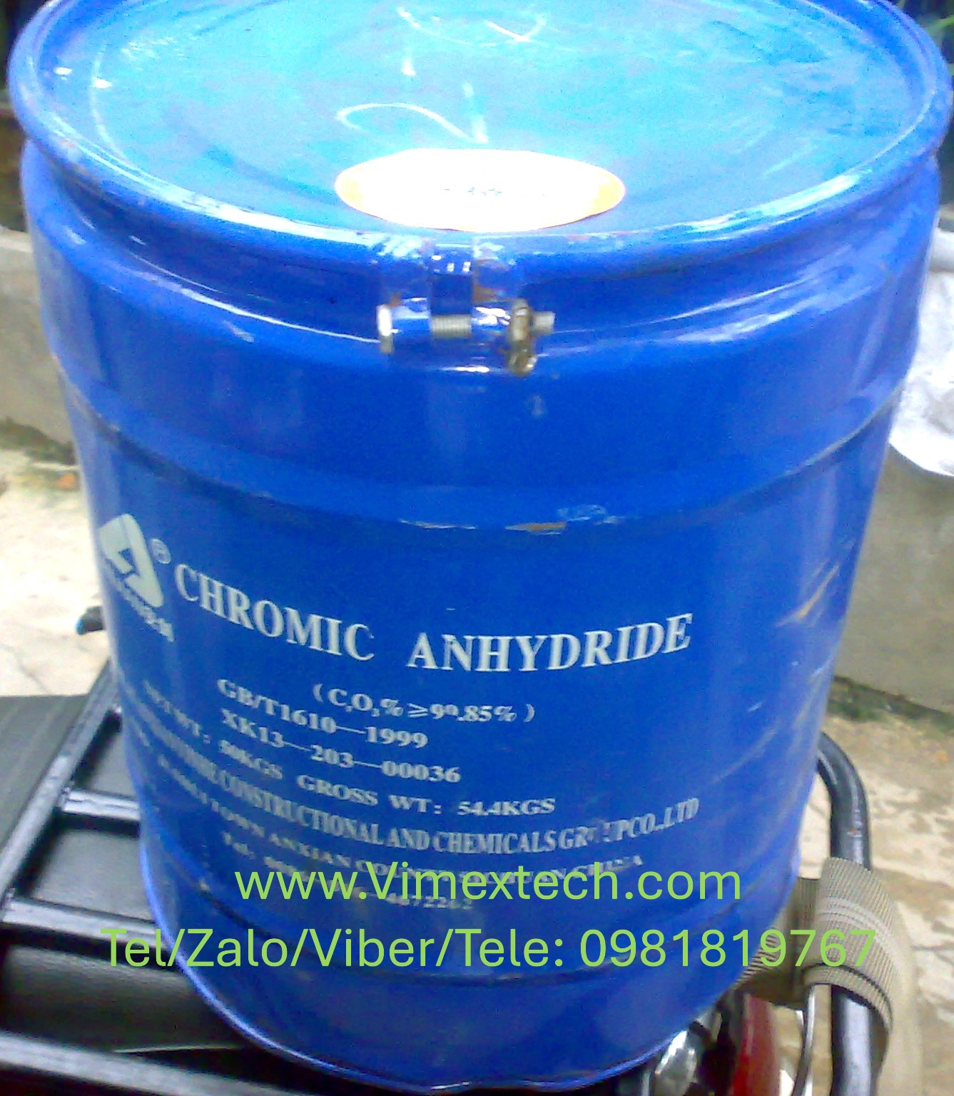 Anhydrit cromic - CrO3 - Nga -99% - 50kg - Tính chất hóa lý và ứng dụng mạ crom cứng