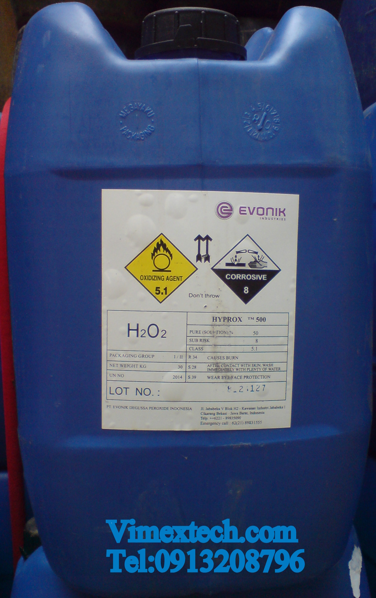 Oxi già - Hydrogen peroxit - H2O2 - HQ - 30kg