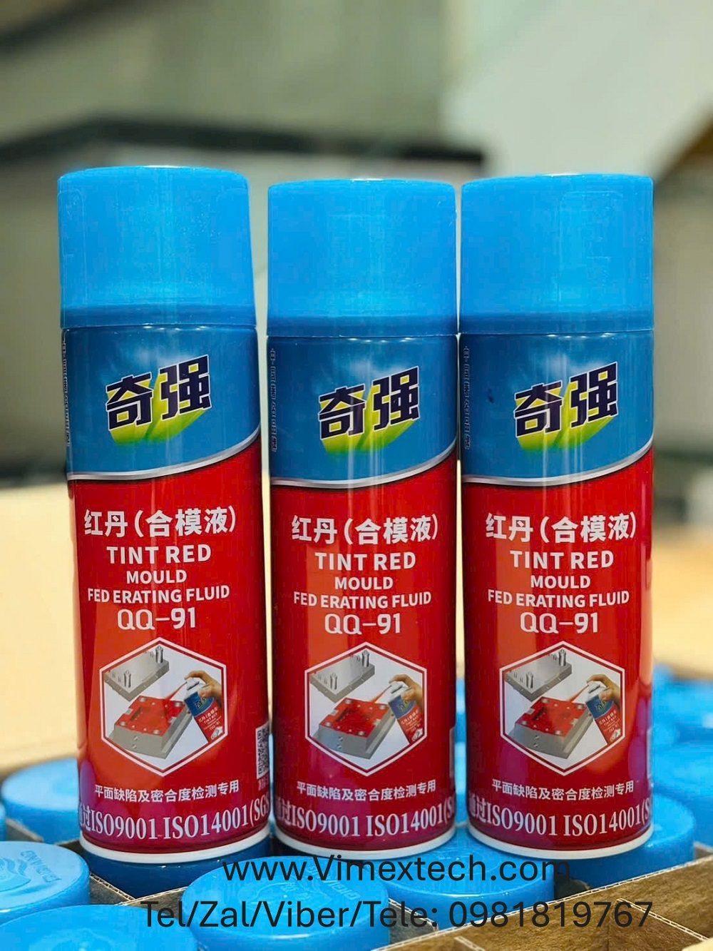 QQ-91 – Tint Red Mould Penetrating Fluid (红丹 合模液) kiểm tra độ kín – độ chính xác bề mặt khuôn.