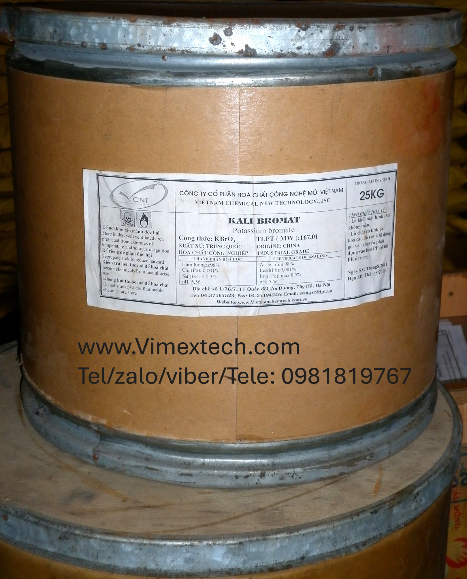 Kali bromat - KBrO3 - TQ - CN - 25kg