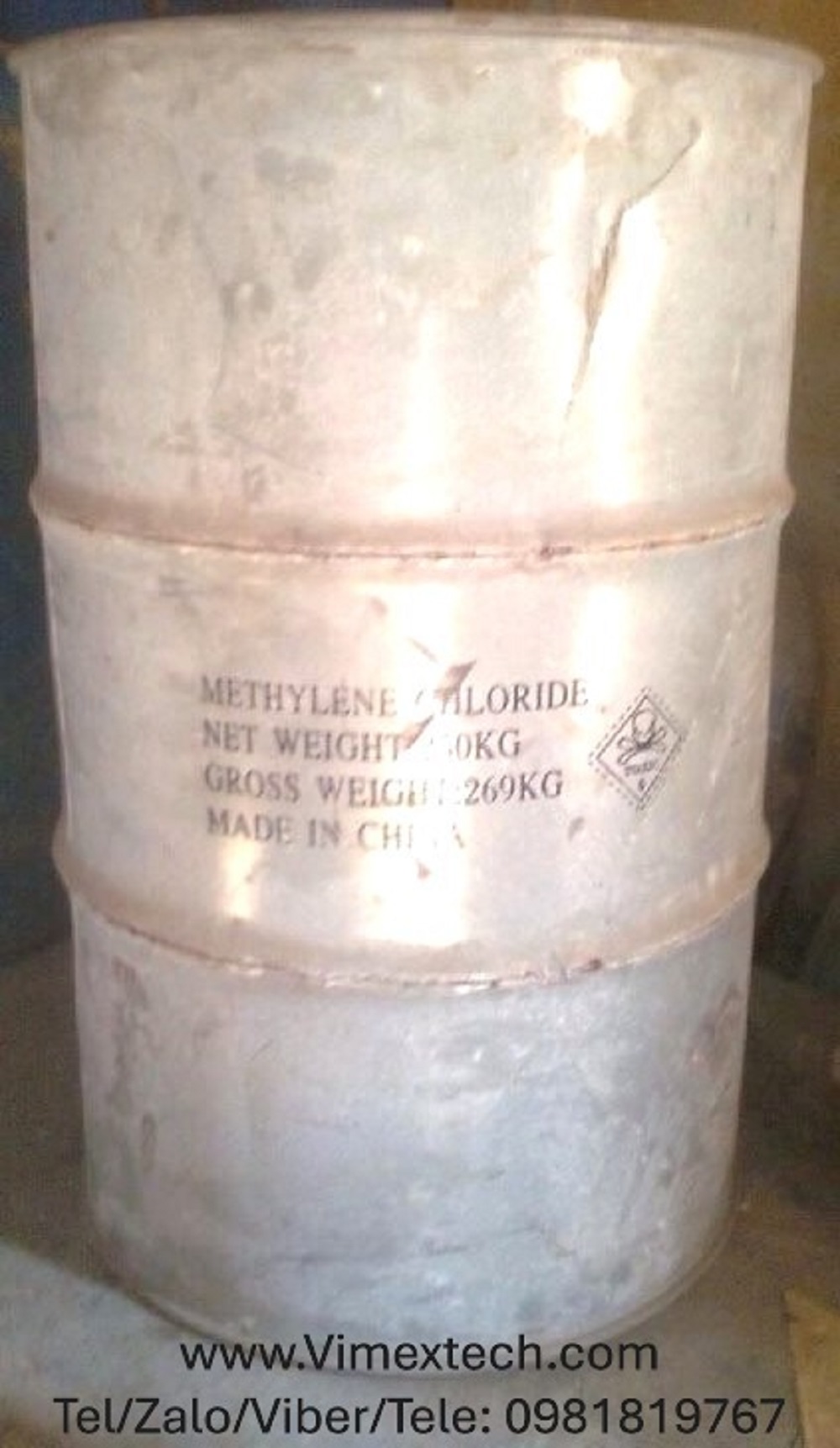 Metylen clorua - Diclometan - CH2Cl2- TQ - Công nghiệp - 270kg - Tính chất hóa lý và ứng dụng của nó