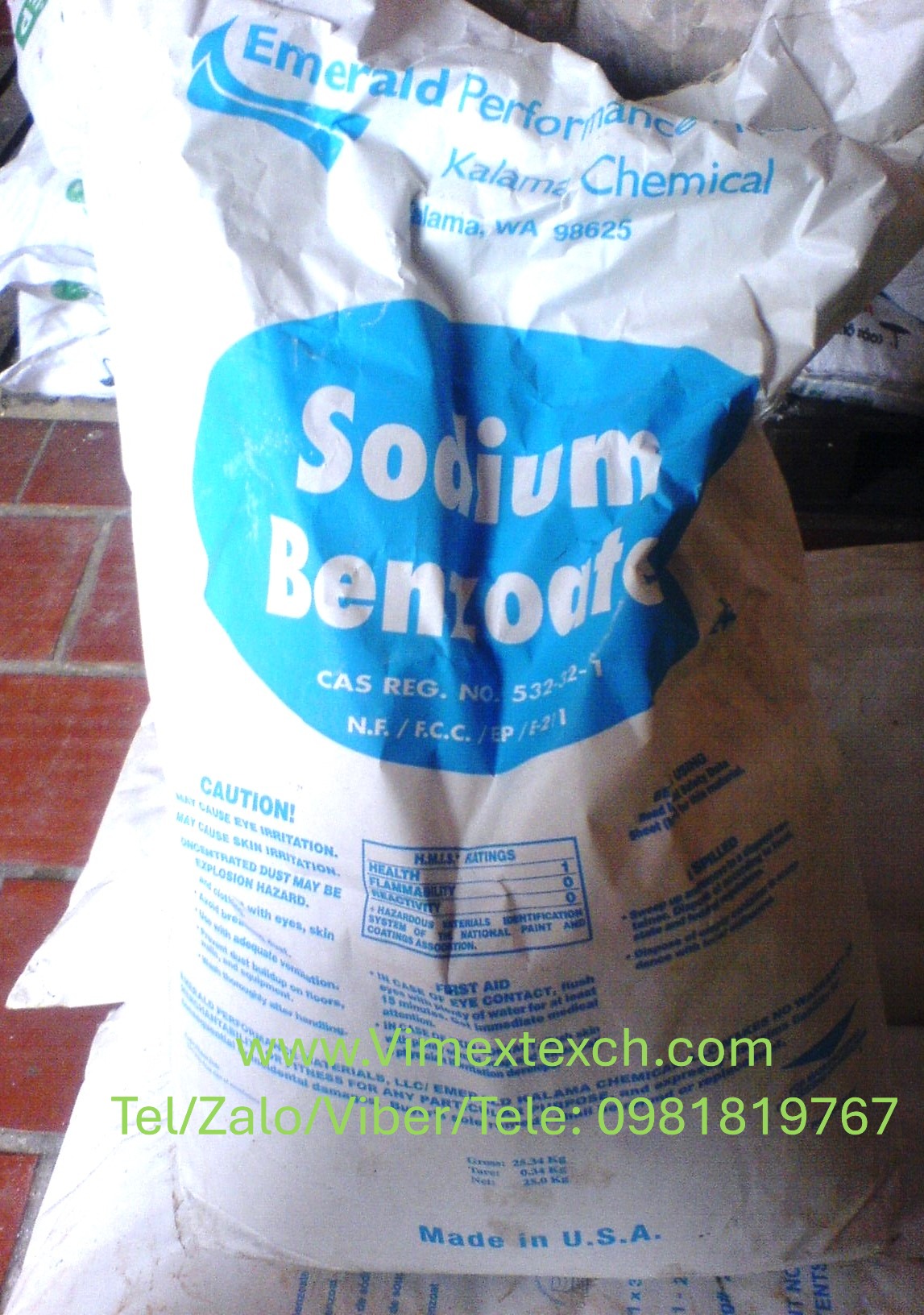 Natri benzoat-Mỹ-Thực phẩm-25kg-Tính chất hóa lý và ứng dụng trong thực phẩm