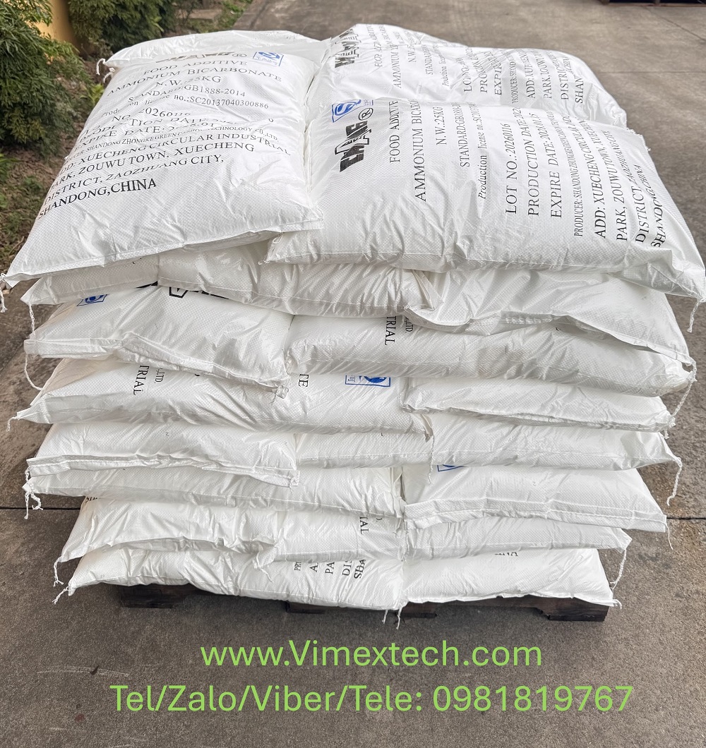 Amoni Bicarbonate (NH₄HCO₃)-Trung quốc - Thực phẩm - 25kg - Tính chất hóa lý và các ứng dụng của nó
