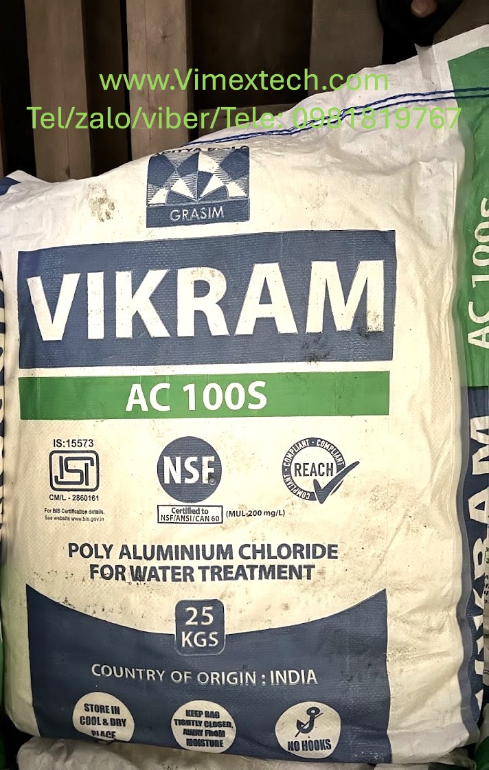 PAC trắng - Ấn độ - 25kg - lắng trong nước sinh hoạt và nước nuôi trồng thủy sản