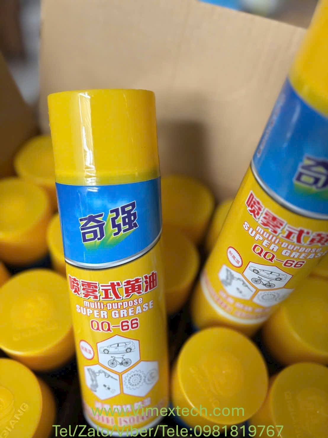 QQ-66 -MULTI-PURPOSE SUPER GREASE-Bình xịt mỡ bôi trơn-TQ-500ml