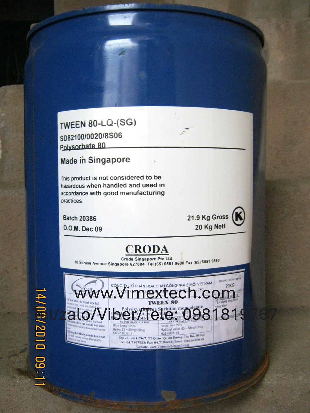 TWEEN 80 (POLYSORBATE 80)-India-Dược dụng-50kg-Tính chất hóa lý và ứng dụng