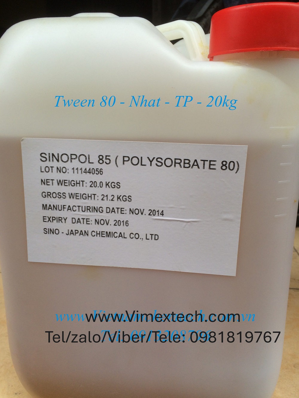 TWEEN 80 (POLYSORBATE 80)-India-Dược dụng-50kg-Tính chất hóa lý và ứng dụng