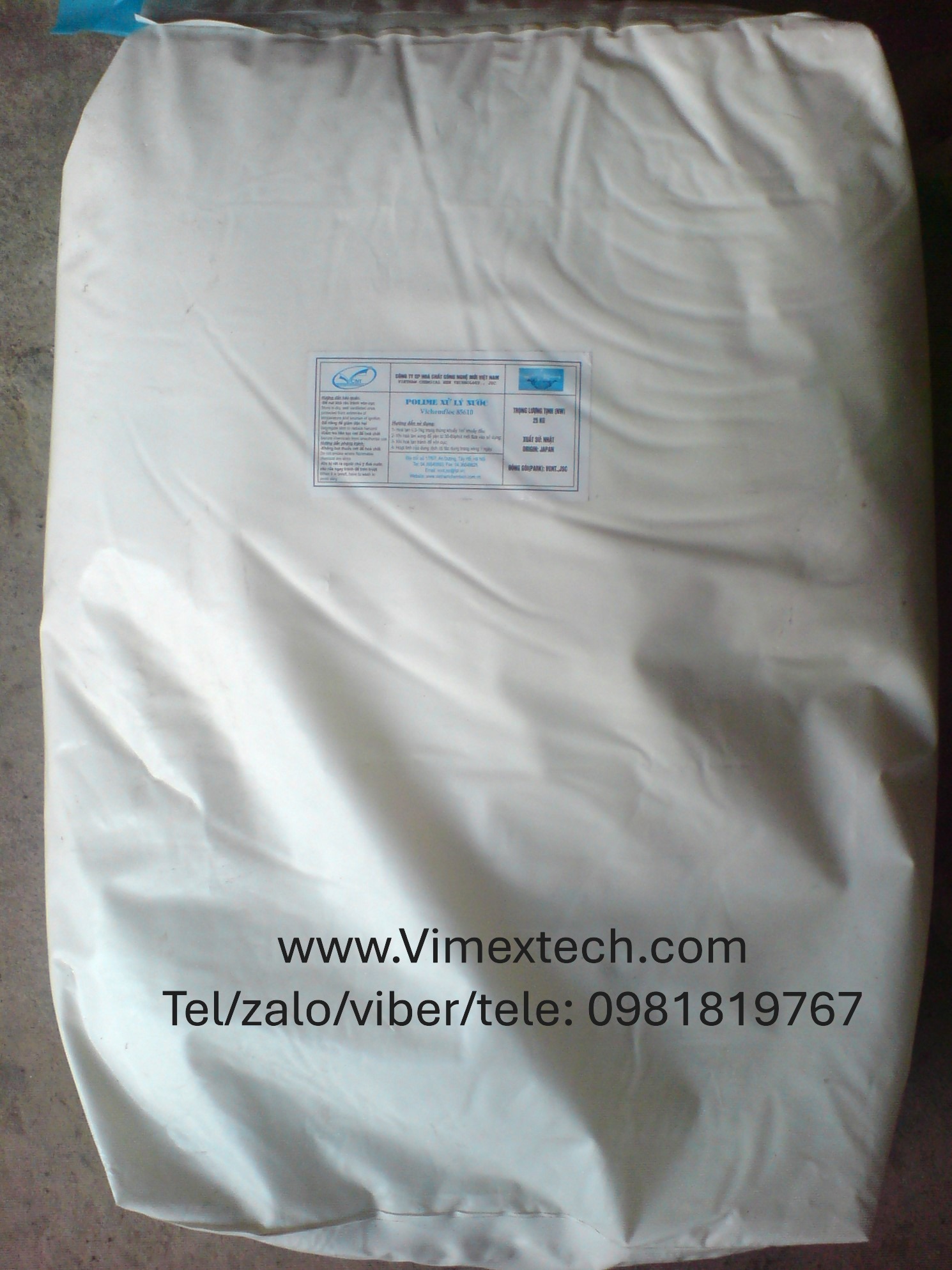 Vichemfloc85610-Cationic rất mạnh, phân tử lượng rất cao - Nhật-25kg.