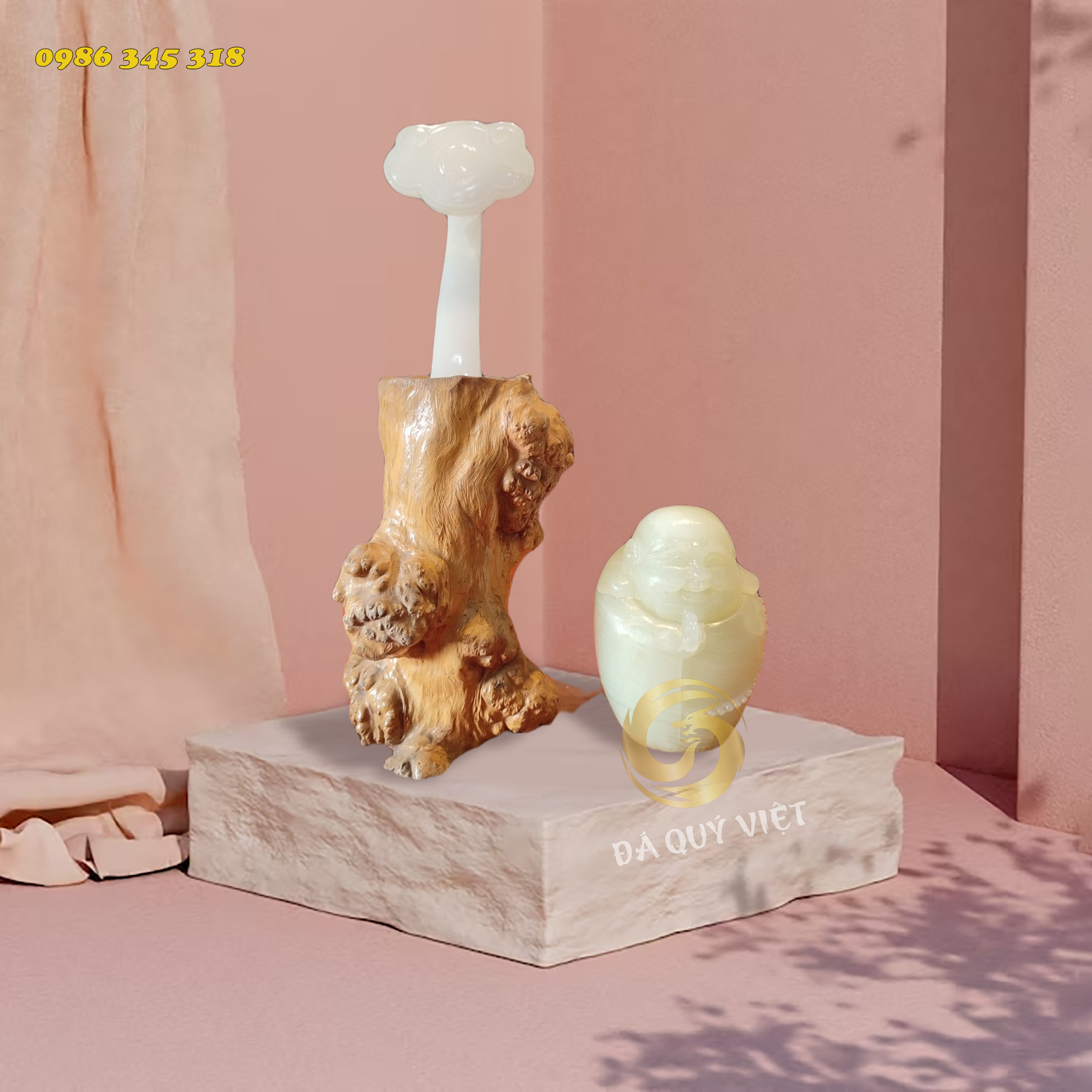 Tác phẩm Phật Di Lặc Như Ý (KT 28cm x 37cm)