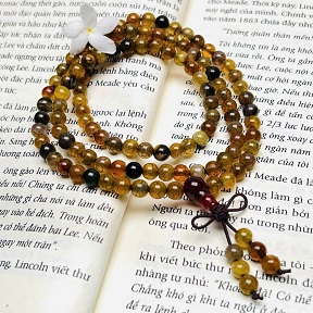 Vòng tay mã não 108 hạt (6 li)