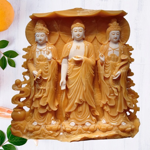 Tượng Phật Tây Phương Tam Thánh ( KT 92 * 96 cm )