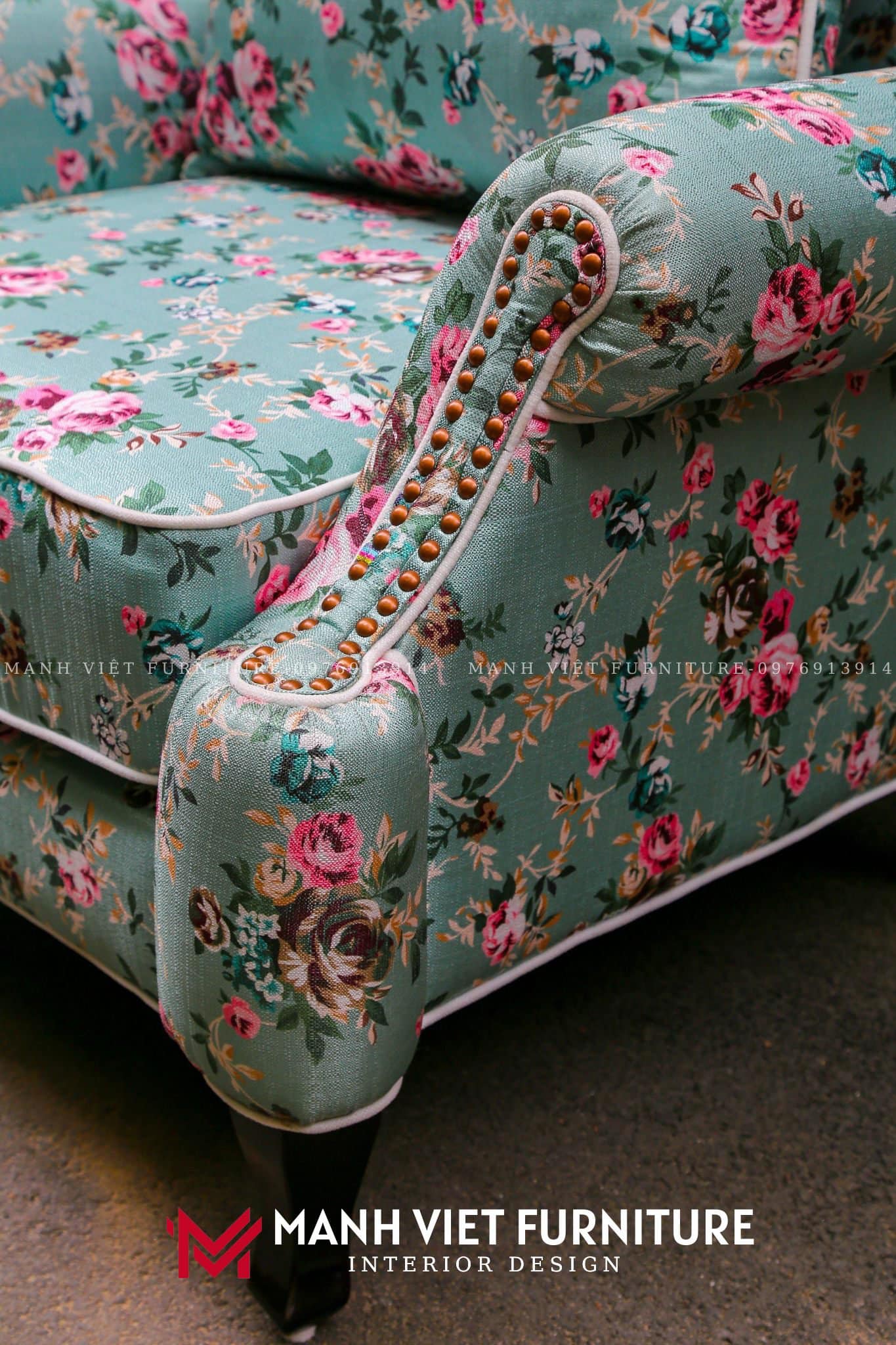 Floral Wing Back Chair
