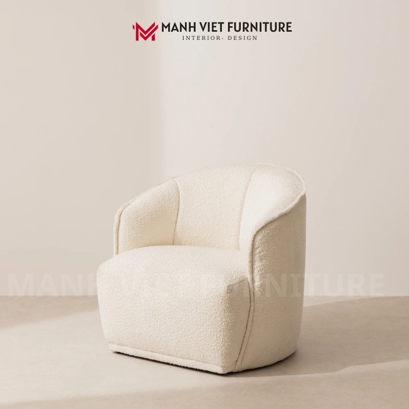 Boucle Chair - White