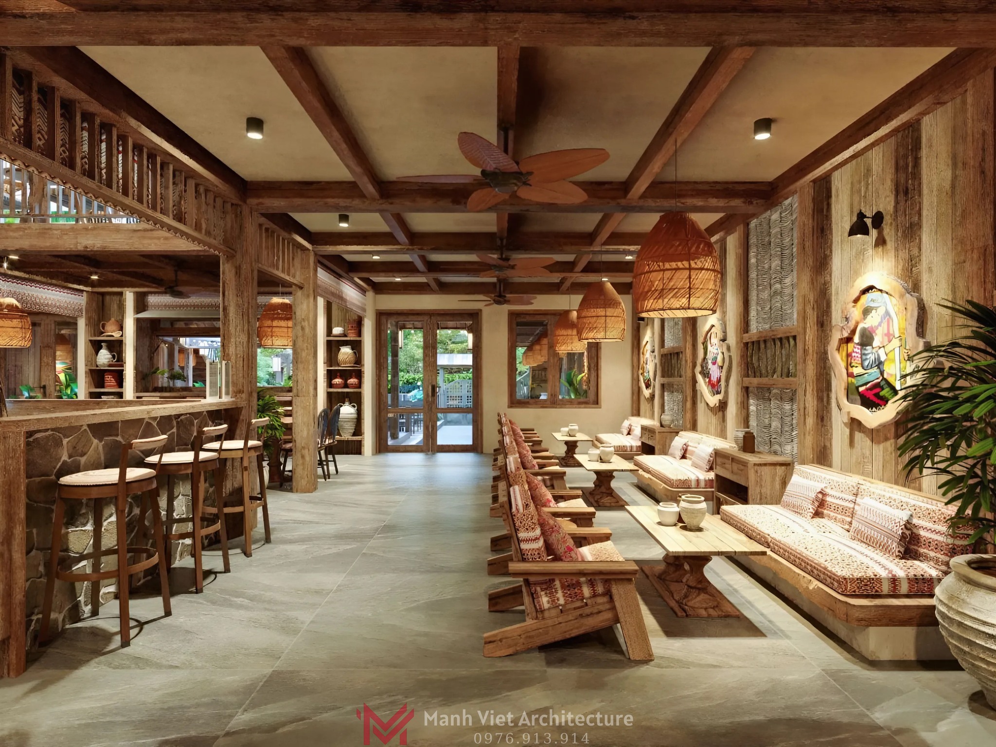 Dự án: Cung cấp và lắp đặt nội thất quán cafe