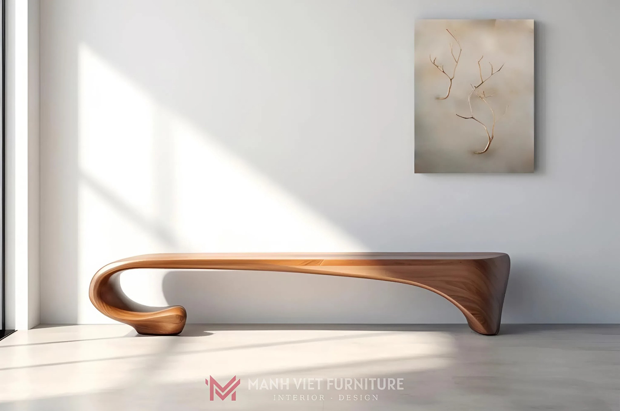 Artistic Wooden Bench