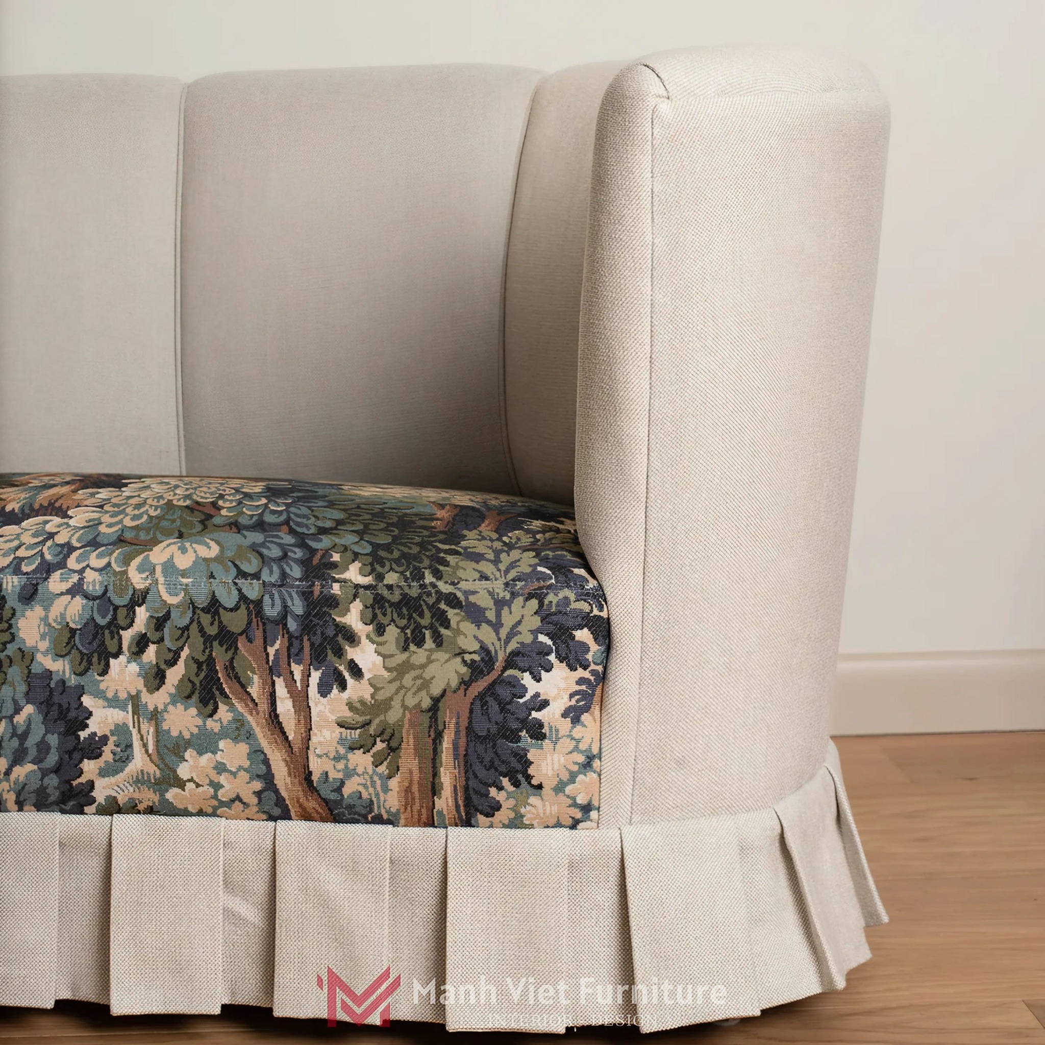 Art Deco Curved Sofa