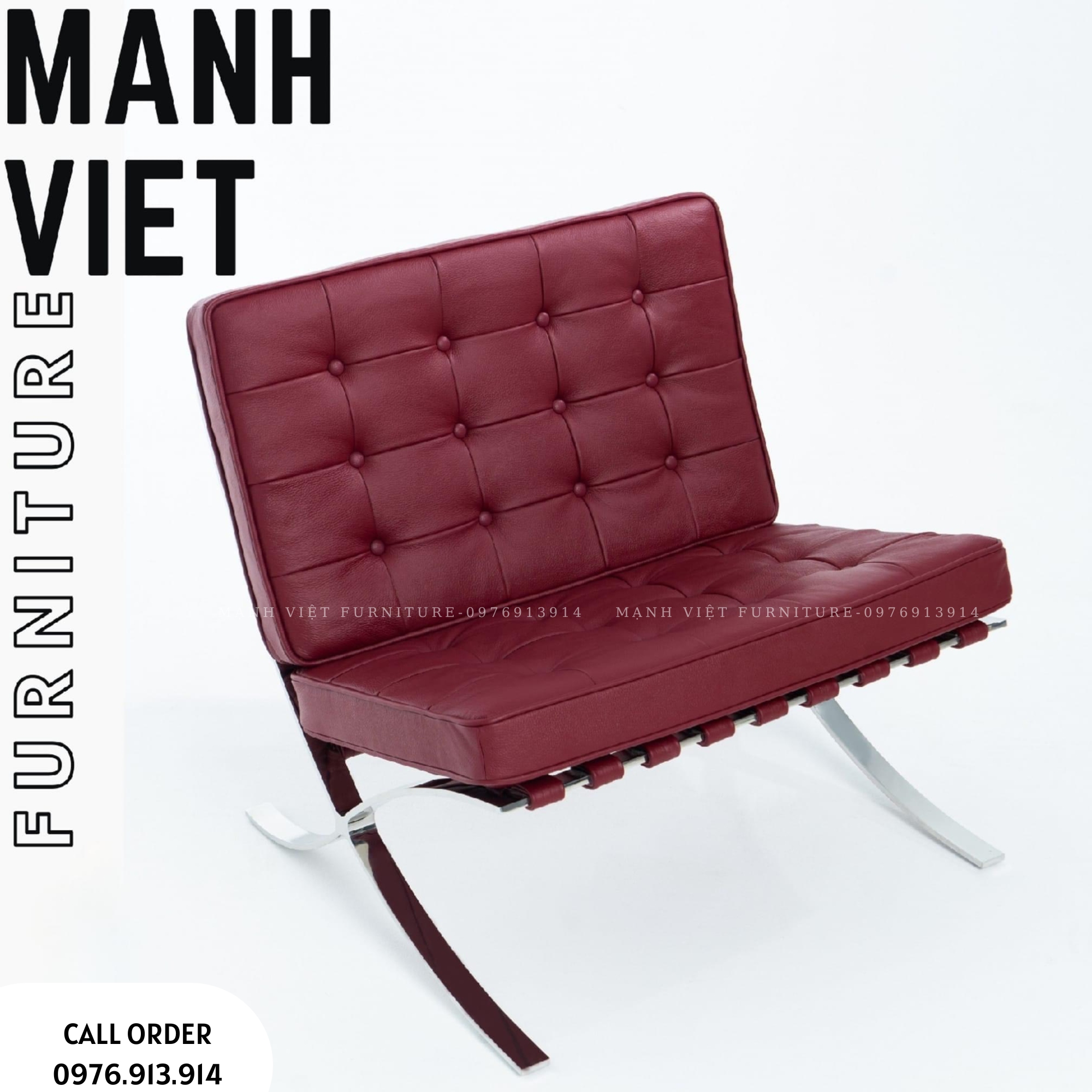 Barcelona Chair & Ottoman Set