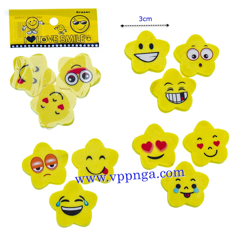 Gôm hoa mai mặt cười (3c/b), E-1016