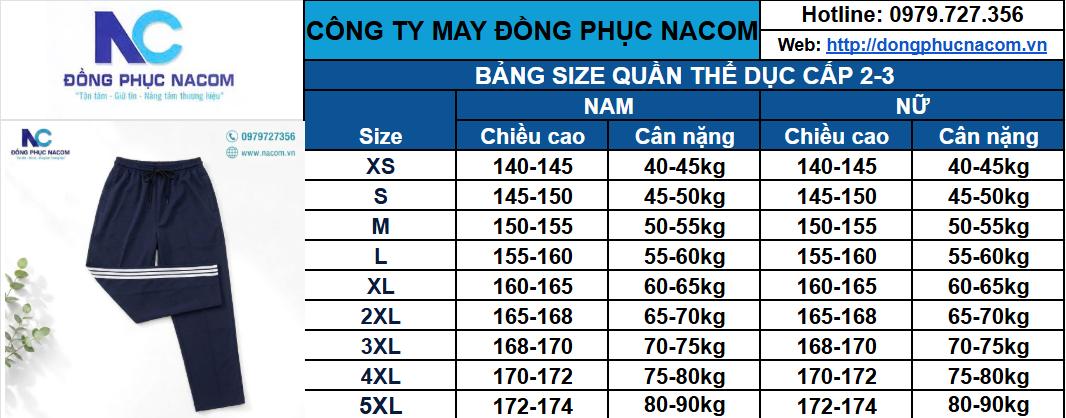 Quần thể dục Cấp 2,3 sọc xanh Poly