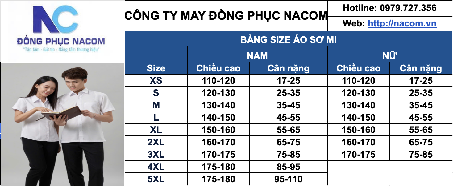 Áo học sinh sơ mi nam