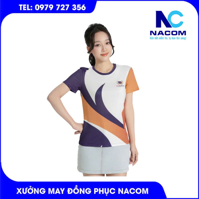 Áo thun đồng phục cổ tròn