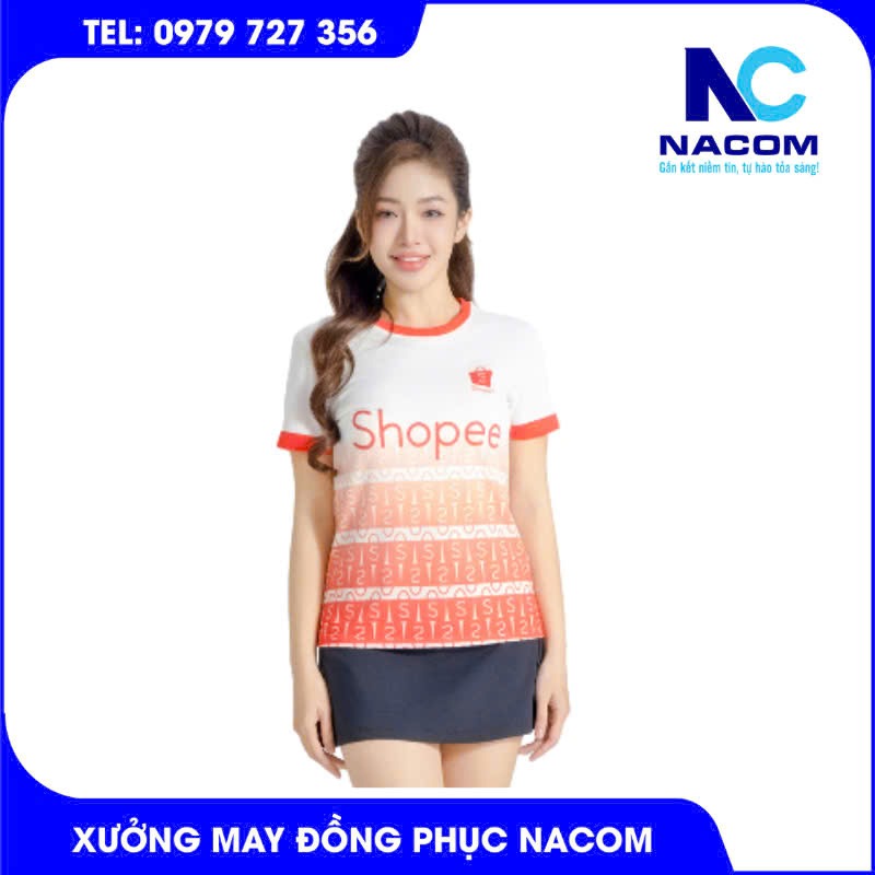 Áo thun đồng phục cổ tròn