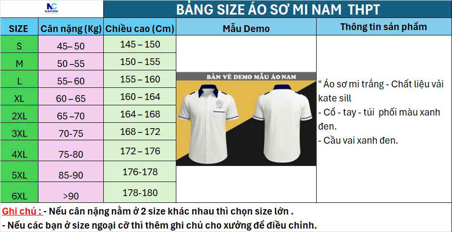 Áo học sinh nam cấp 3 - Trường Thực Hành Sư Phạm