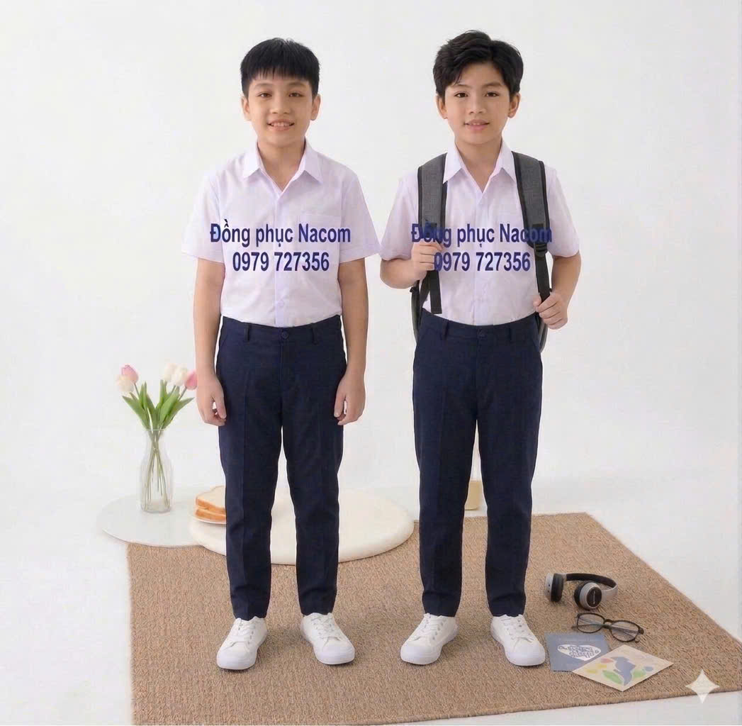 Áo học sinh sơ mi nam