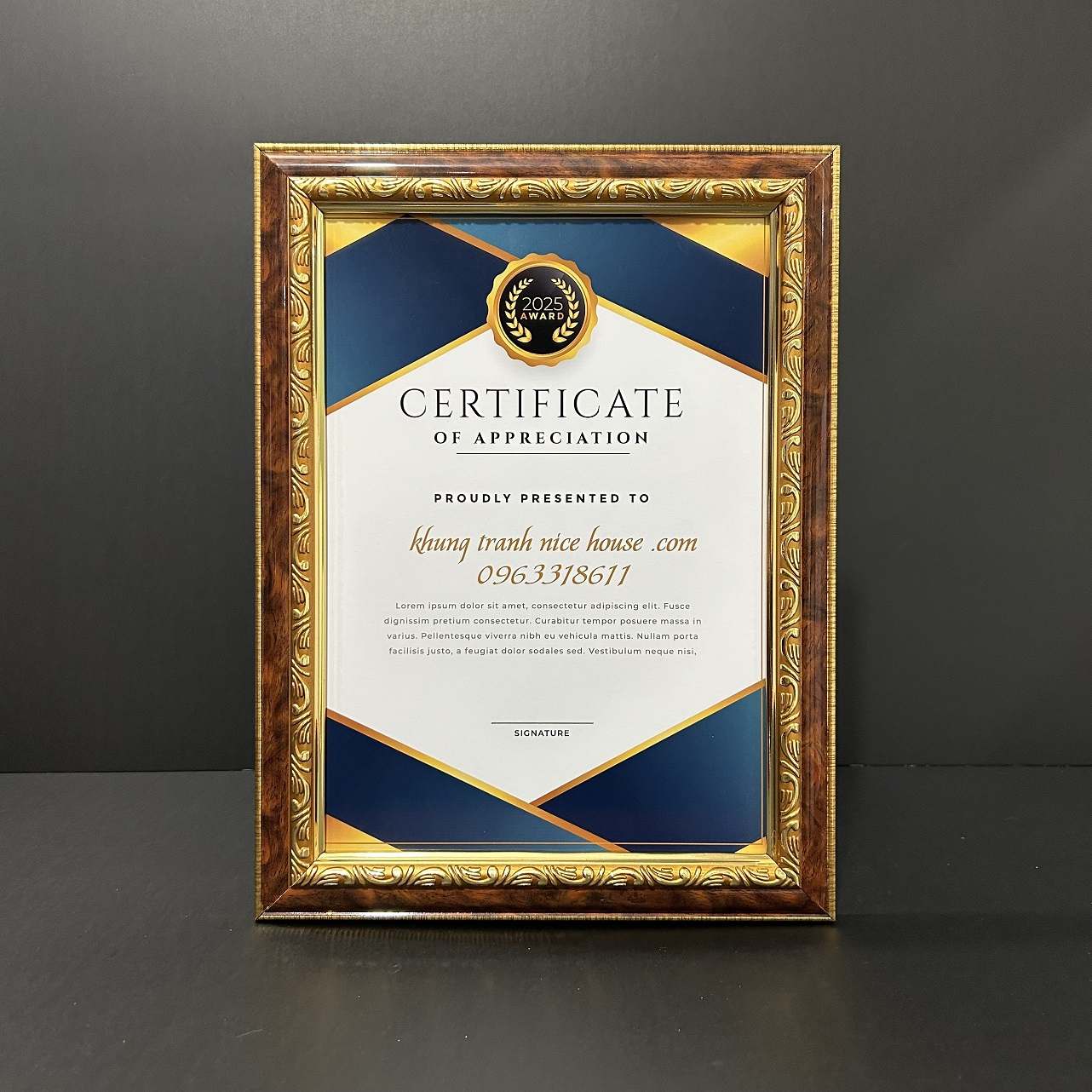 Khung Chứng Chỉ A4 – Sang Trọng, Đẳng Cấp Tại Khung Tranh Nice House