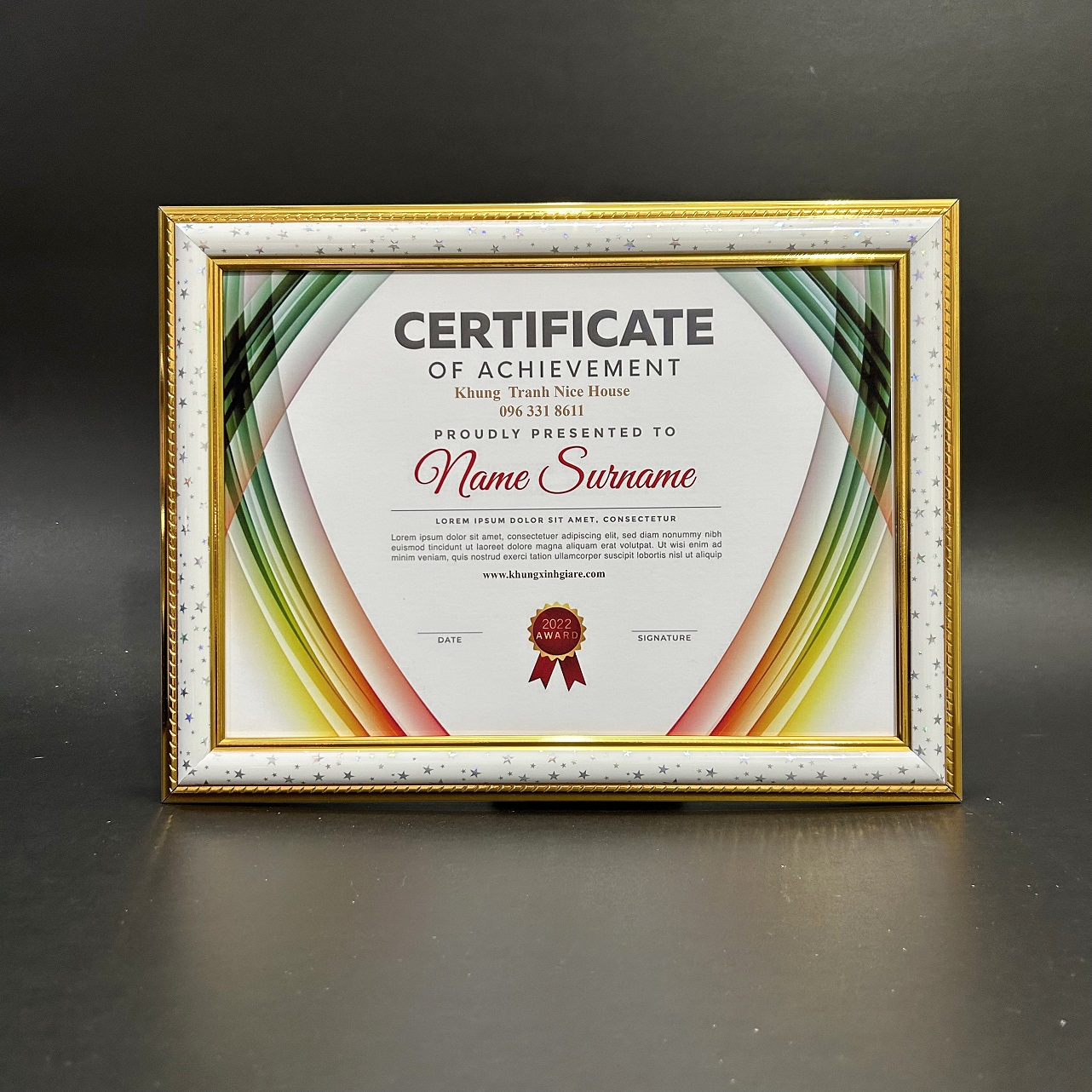 In bằng khen ở Hồ Chí Minh - Đóng khung theo yêu cầu