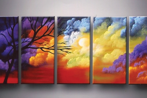 Không gian nội thất với tranh nghệ thuật