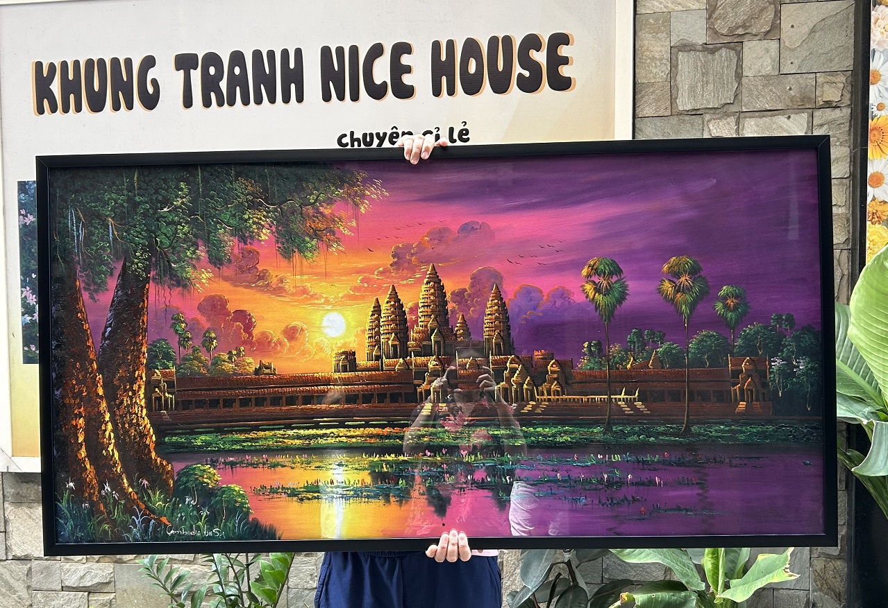 Cách đóng khung tranh sơn dầu 