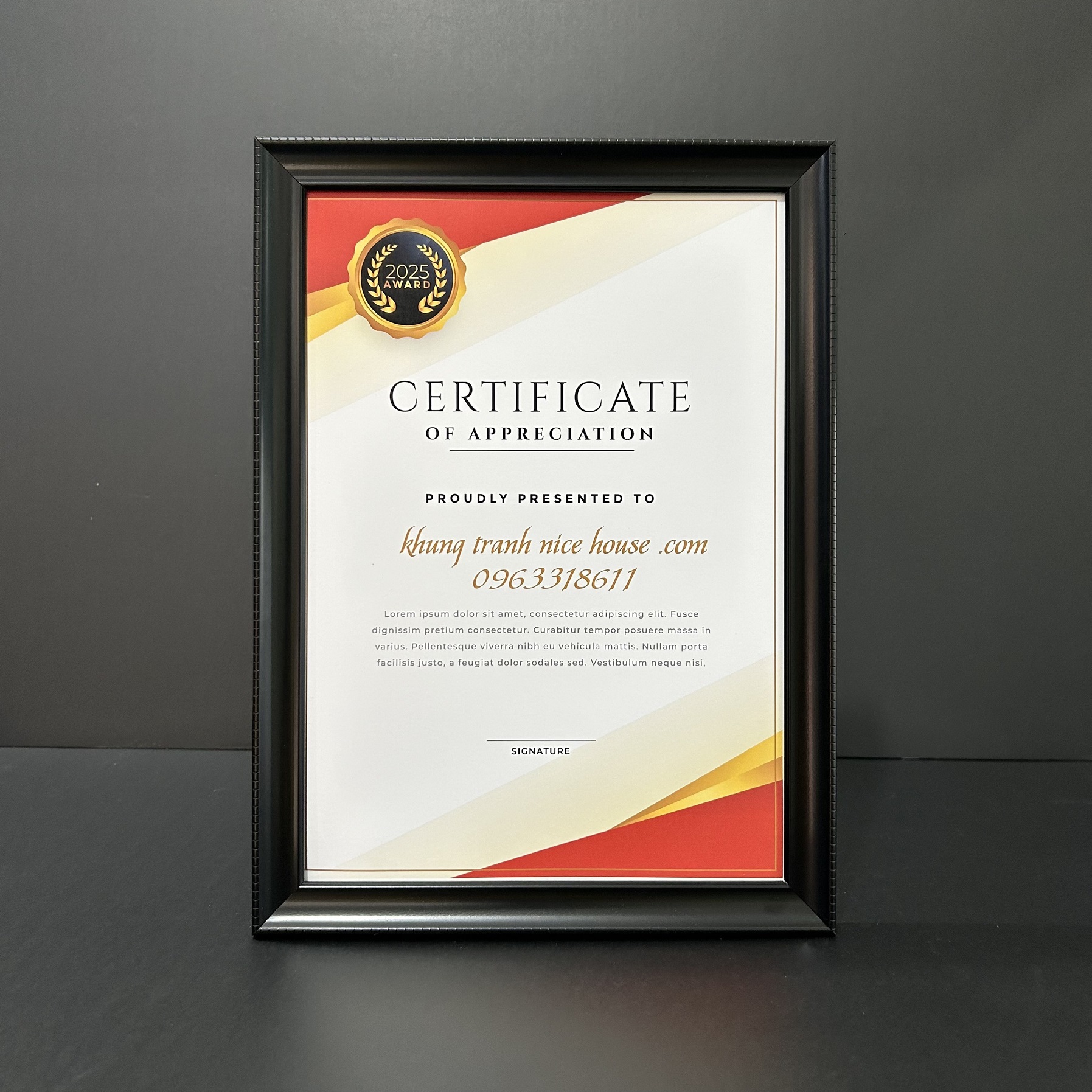 Khung Bằng Khen 101D