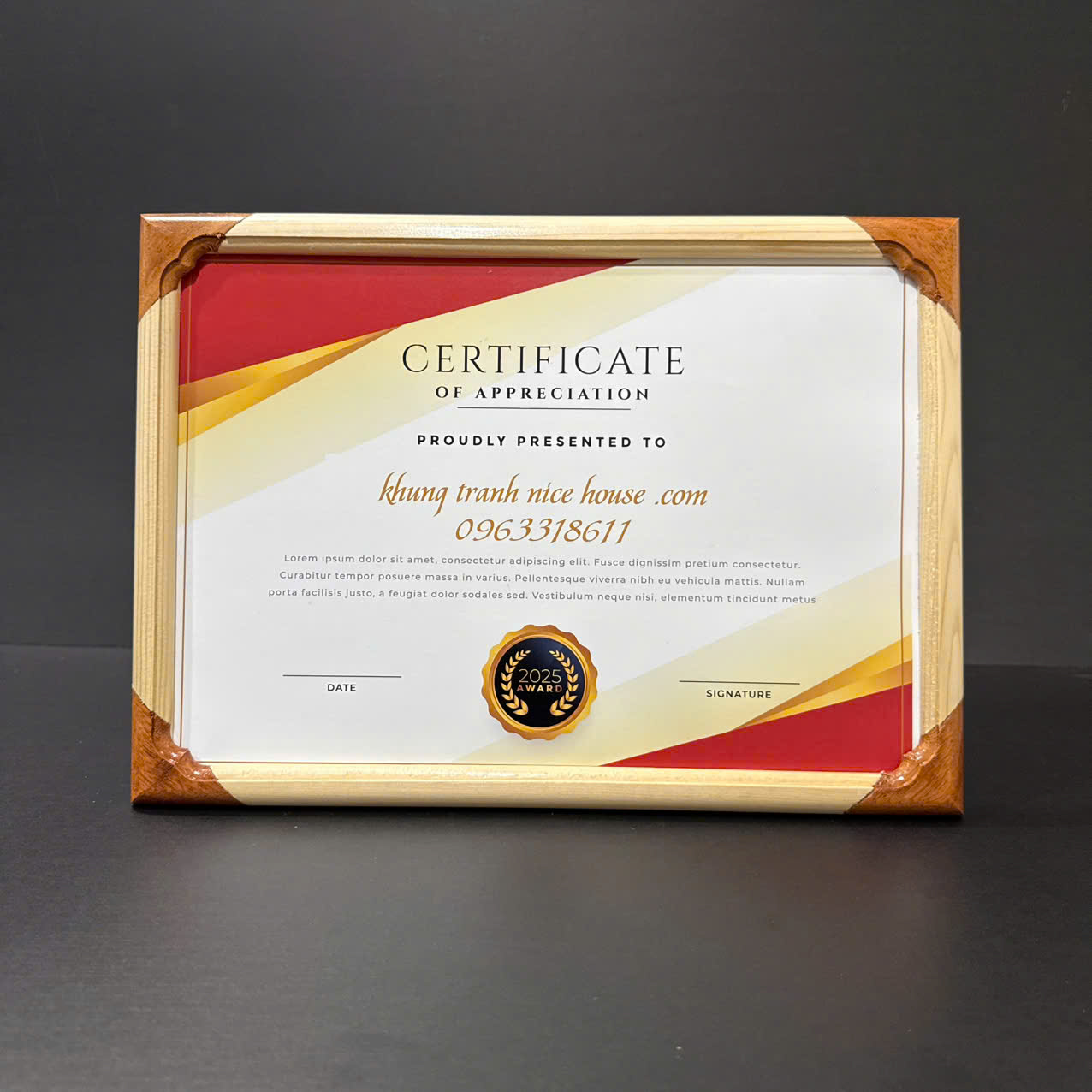 Khung gỗ bông góc