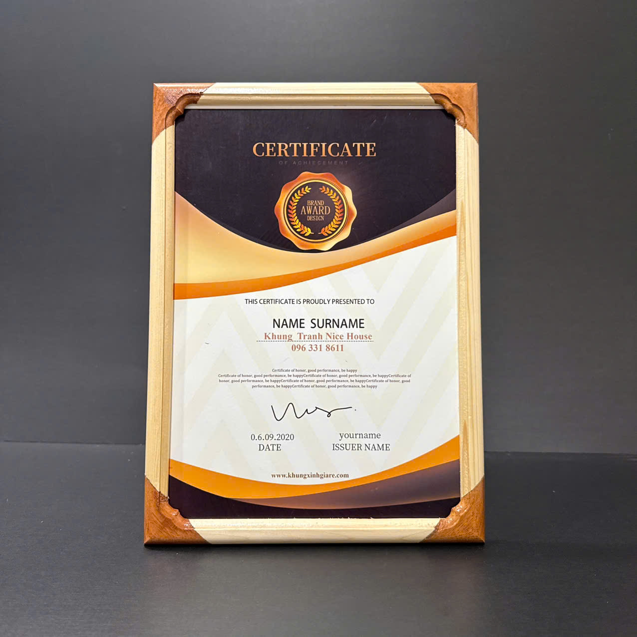 Khung gỗ bông góc