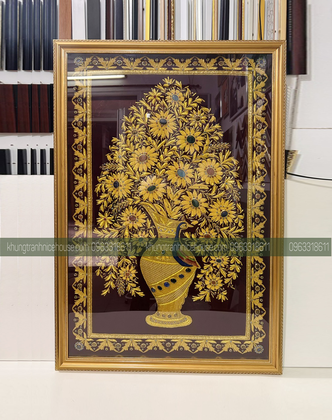 Khung tranh gỗ thảm Dubai sang trọng 196