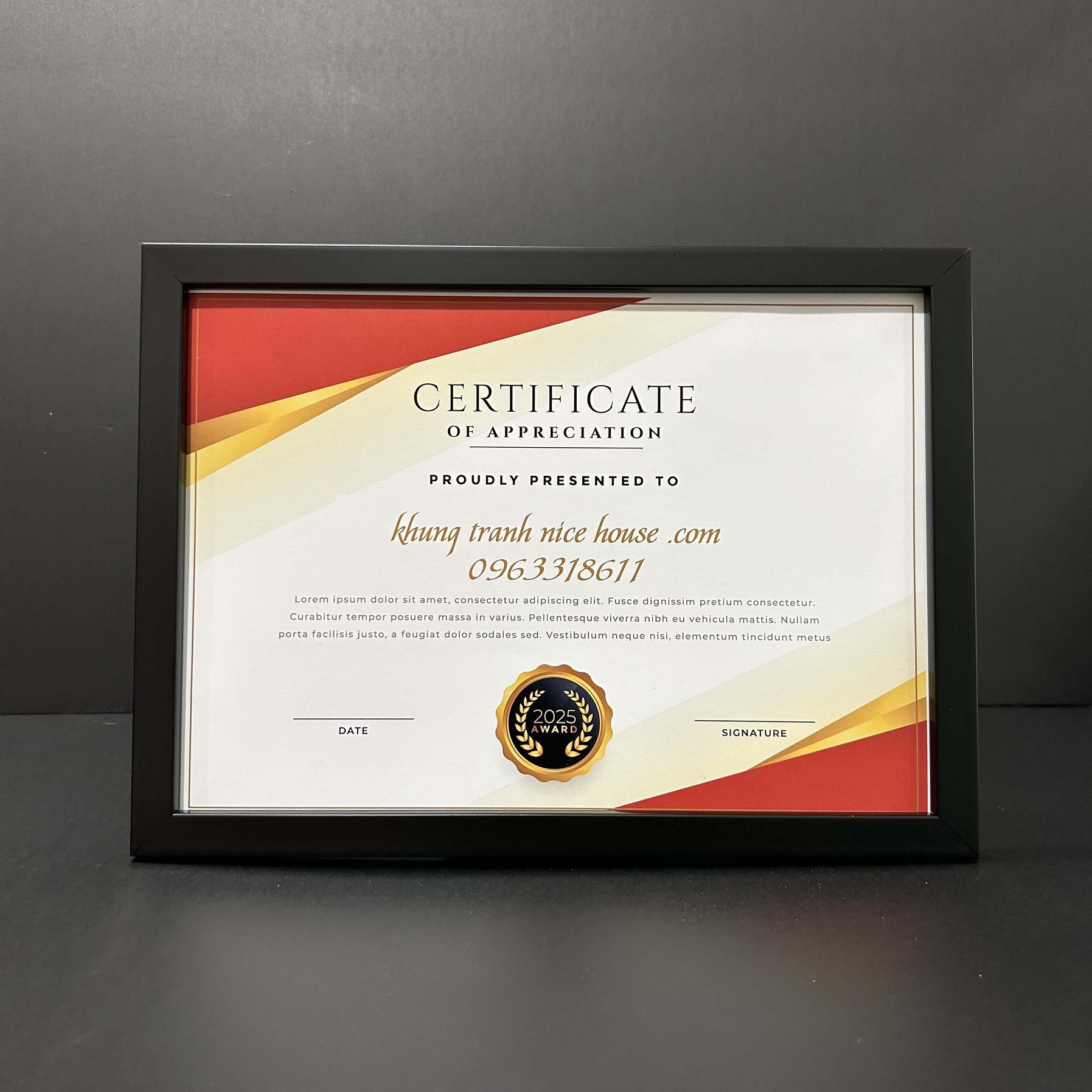 Khung Bằng Khen F1D