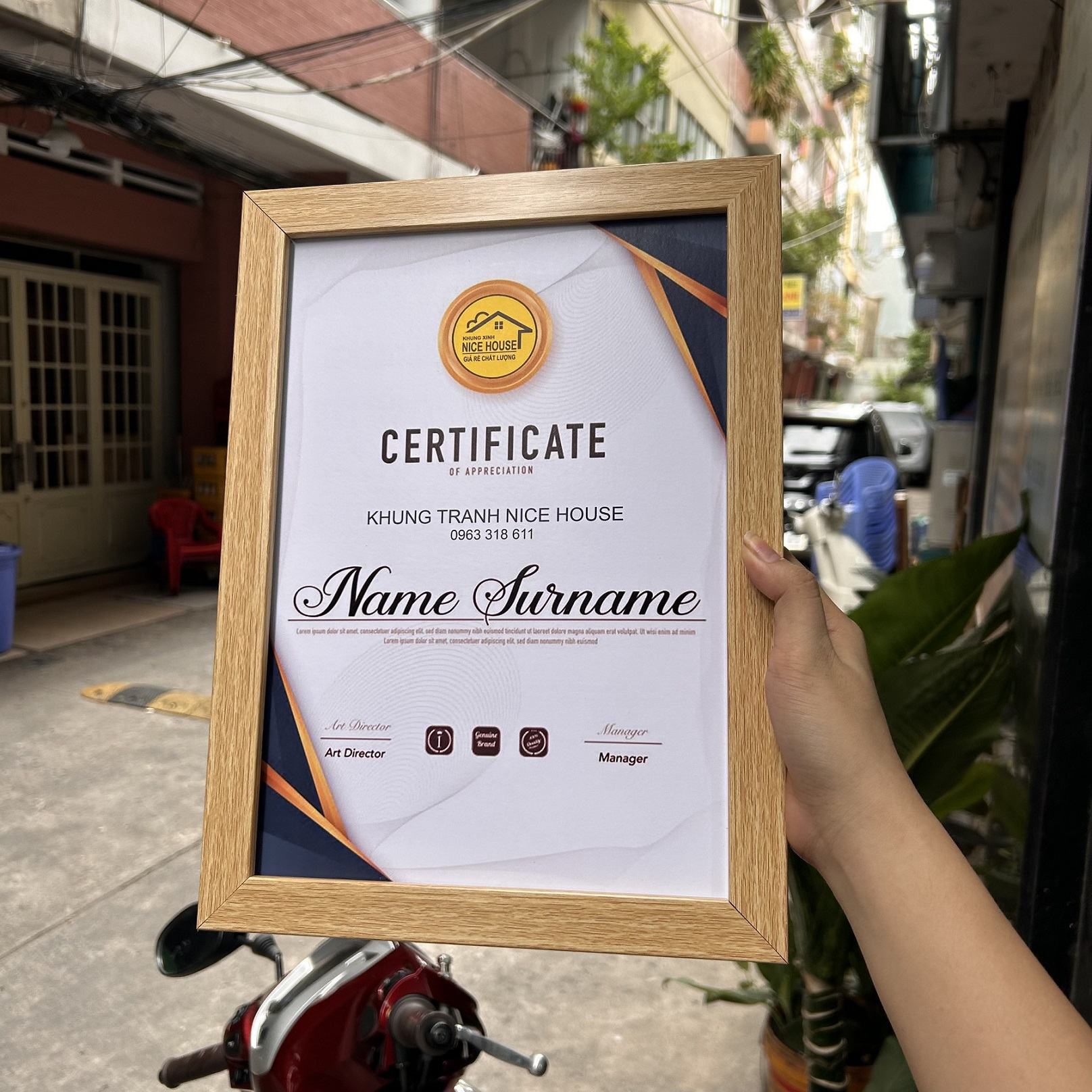 Khung Bằng Khen Màu Trắng F2GN