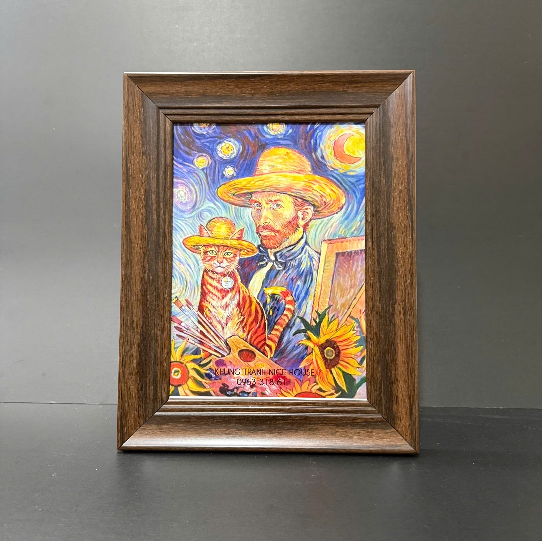 Khung Tranh Đẹp Vân Gỗ S902